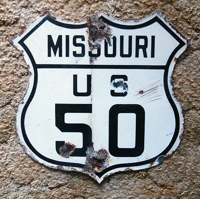 1920s highway marker.