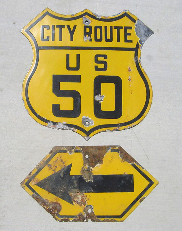 1920s highway marker.