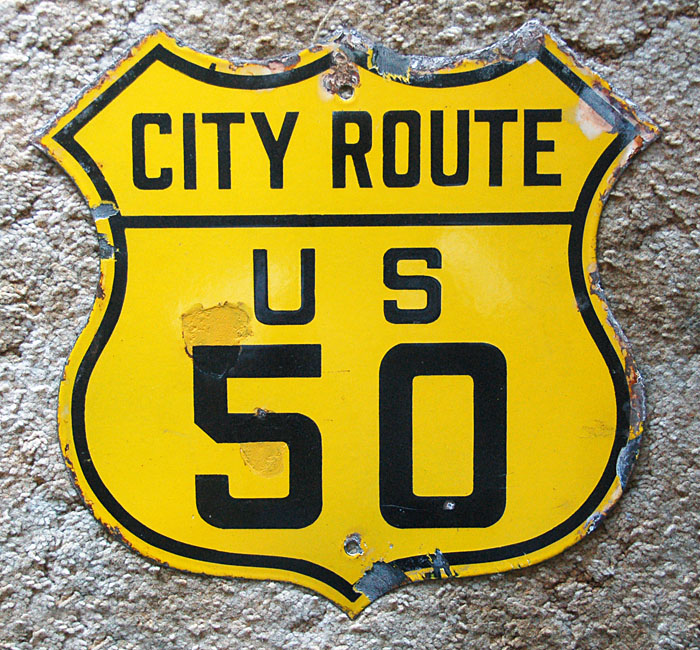 1920s highway marker.