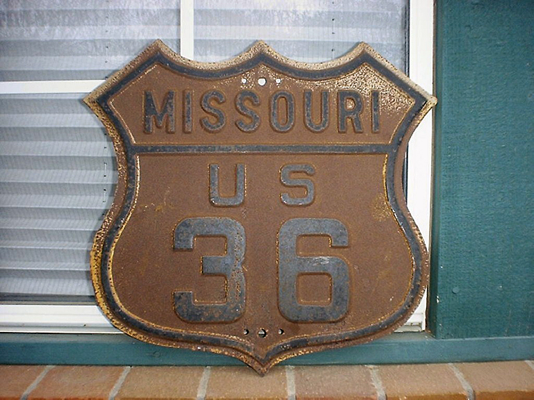 1930s highway marker.