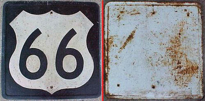 This route marker, despite the square mounting holes, is from Missouri. A Kansas shield would have a standard 1961 shield shape.