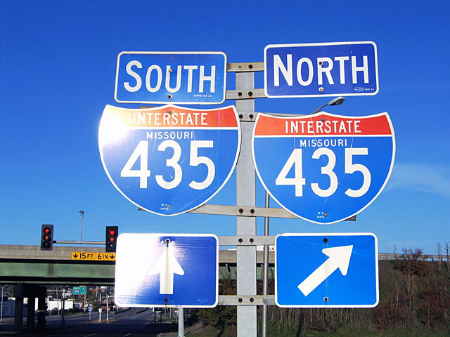 Missouri 12 (Truman Road) at the northbound on-ramp to Interstate 435 (Exit 60).