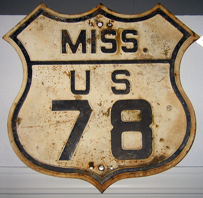 1920s highway marker.