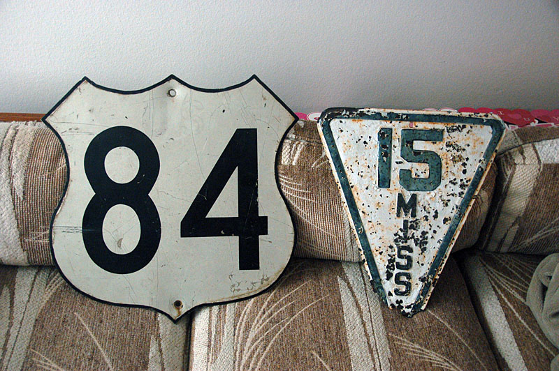 1950s highway marker.