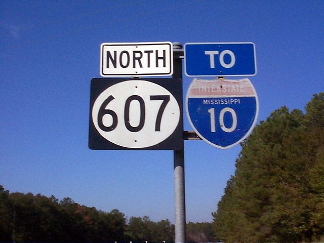 MS 607 northbound beginning (replaced).