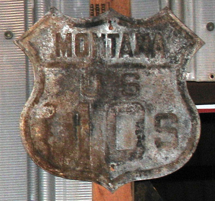 1920s highway marker.