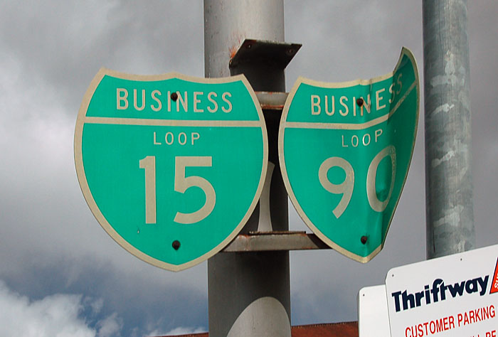 Business loop shield pair in Butte.