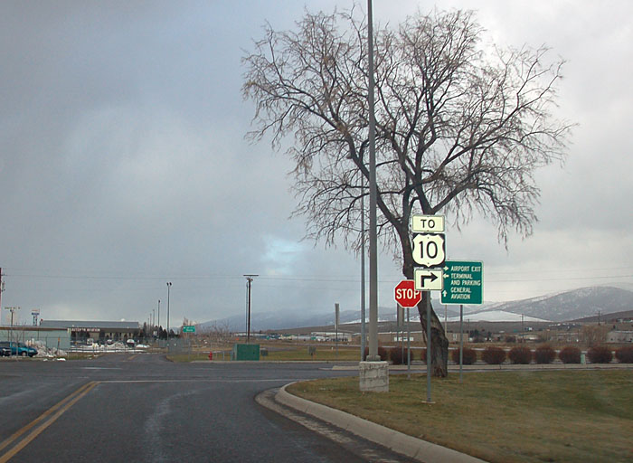 US-10 has not run through Missoula since 1986, but here is a stray shield near the airport.