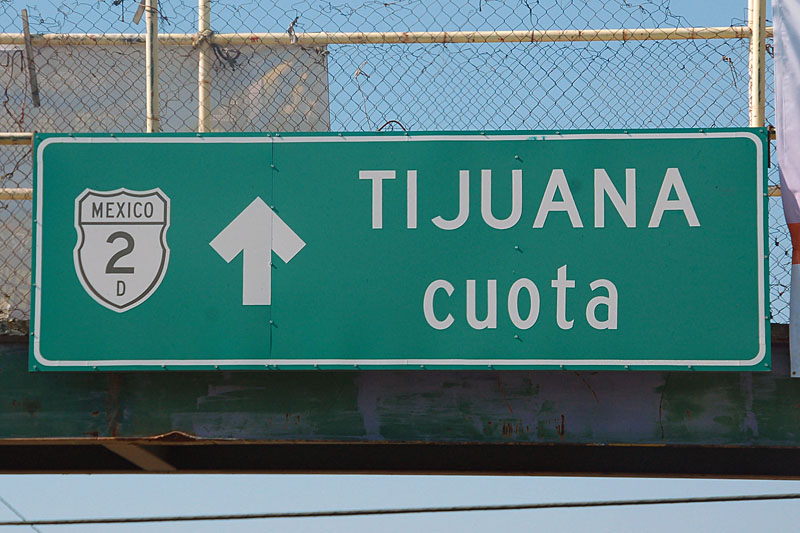 Approaching Tecate from the south on highway 3.