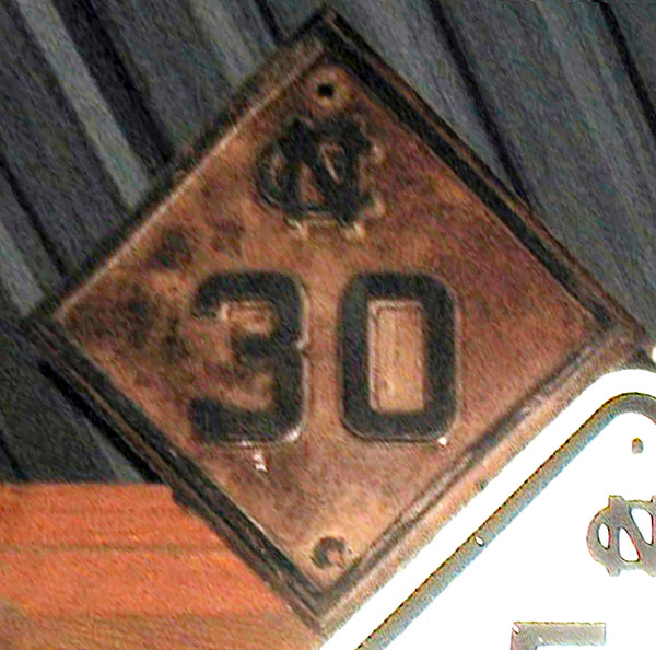 1920s highway marker.