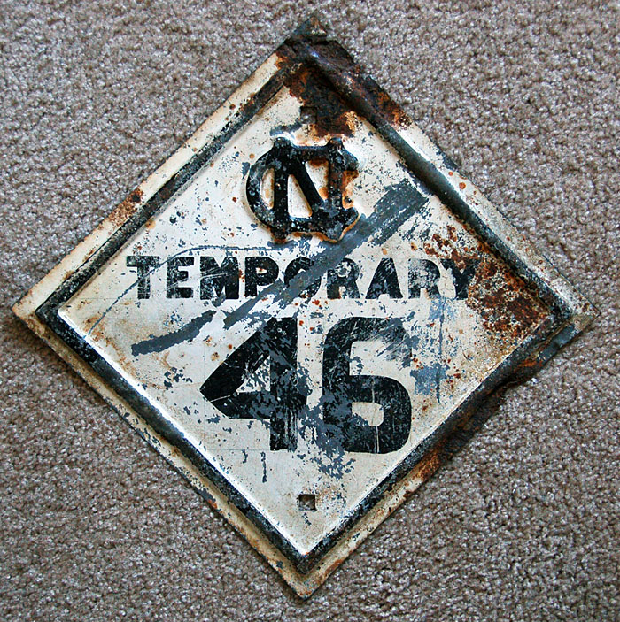 1940s highway marker.