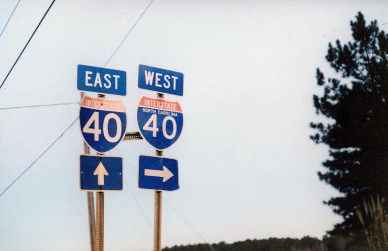 NC 54 wb at I-40 Exit 290.