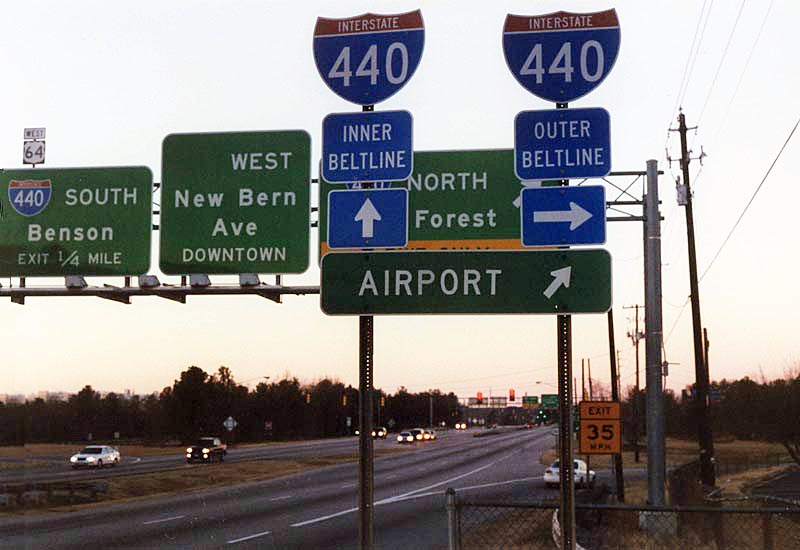 U.S. 64 westbound at Interstate 440.