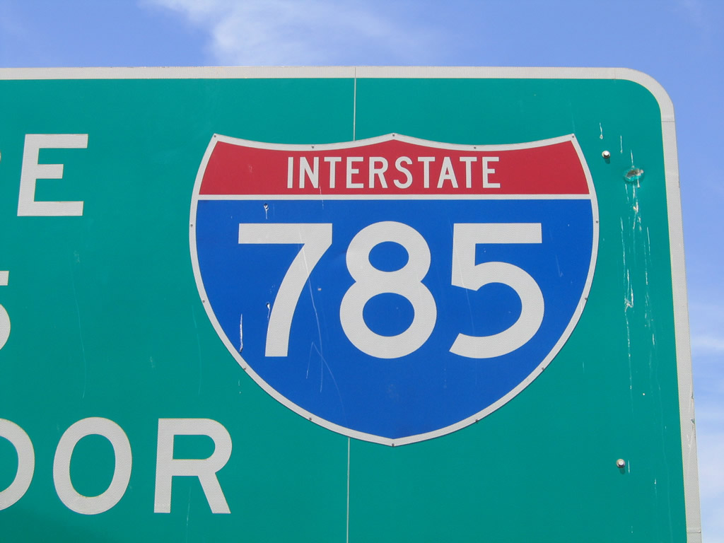Future corridor signage situated along U.S. 29 northbound before the Reedy Fork Parkway interchange.