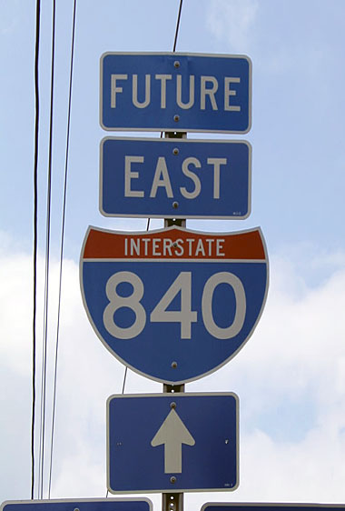 U.S. 70 westbound approaching Future Interstate 840.