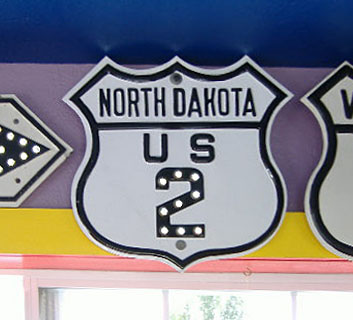 1930s highway marker.