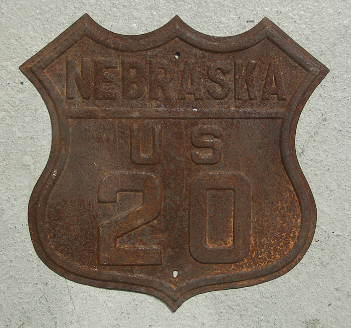 1920s highway marker.