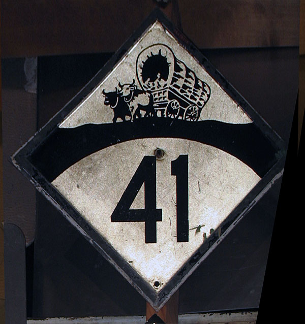 1950s highway marker.