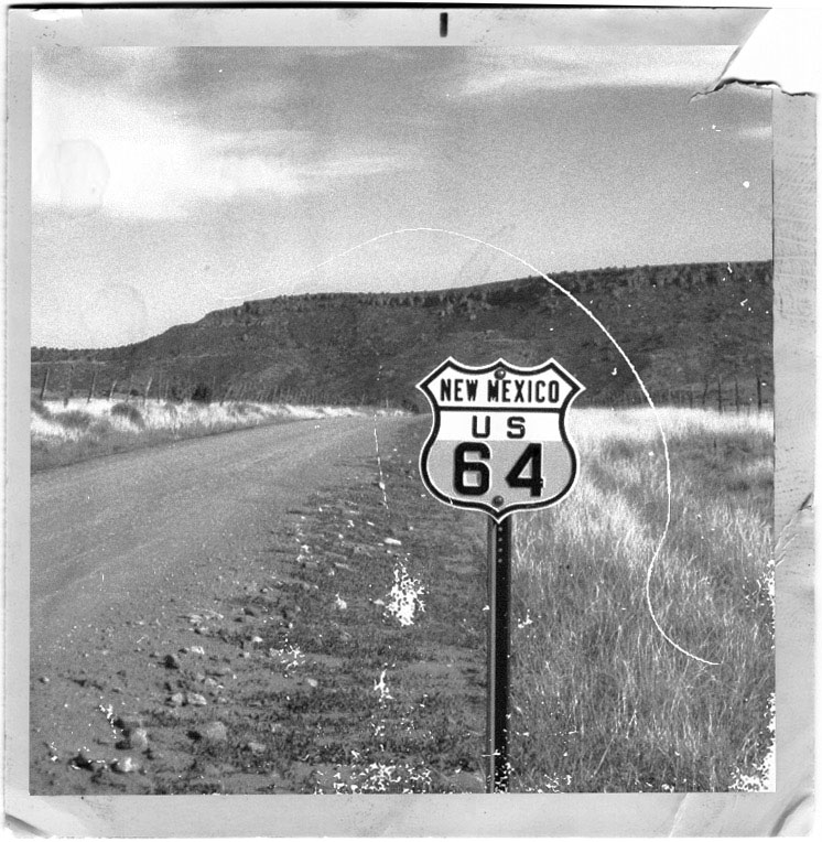 1940s highway markers, put up in the wild on old roads in northeastern New Mexico.
