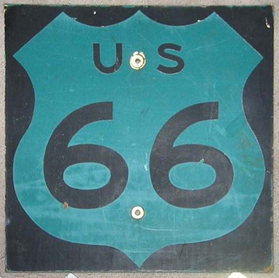 1950s highway marker.
