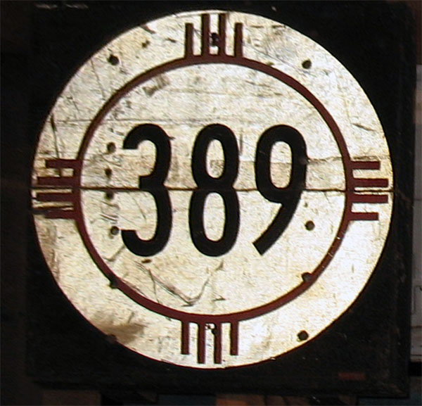1960s highway marker.