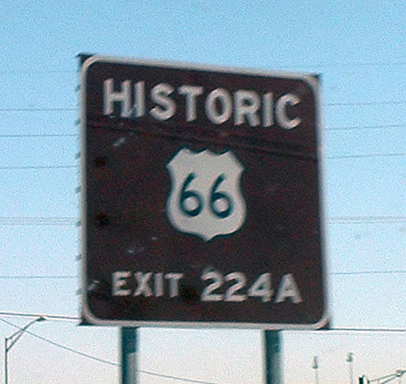 Guide sign for US-66 on I-40.