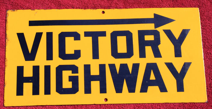 1910s highway marker.