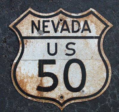 1950s highway marker.