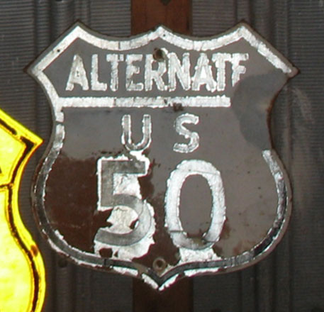 1950s highway marker.
