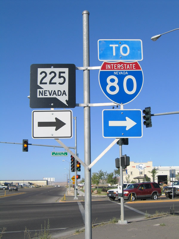 Business Loop Interstate 80 west at Nevada 225 in Elko.