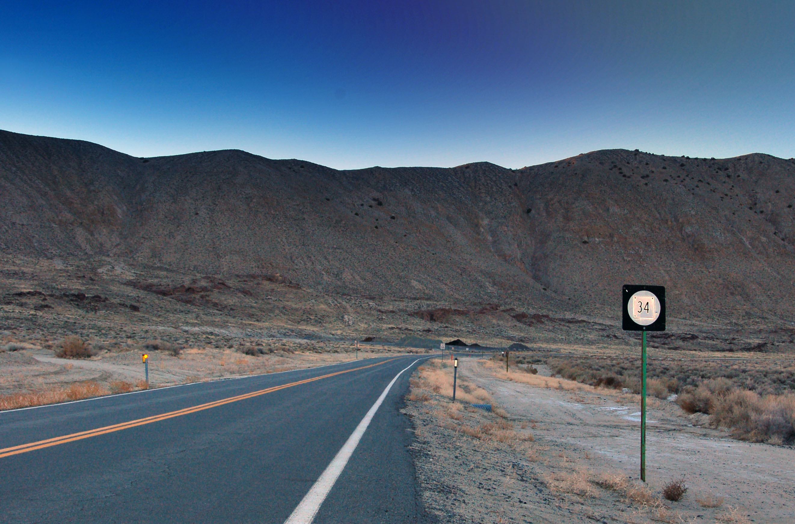 One of the last secondary route markers remaining in Nevada that date back to before the highway renumbering of 1976.