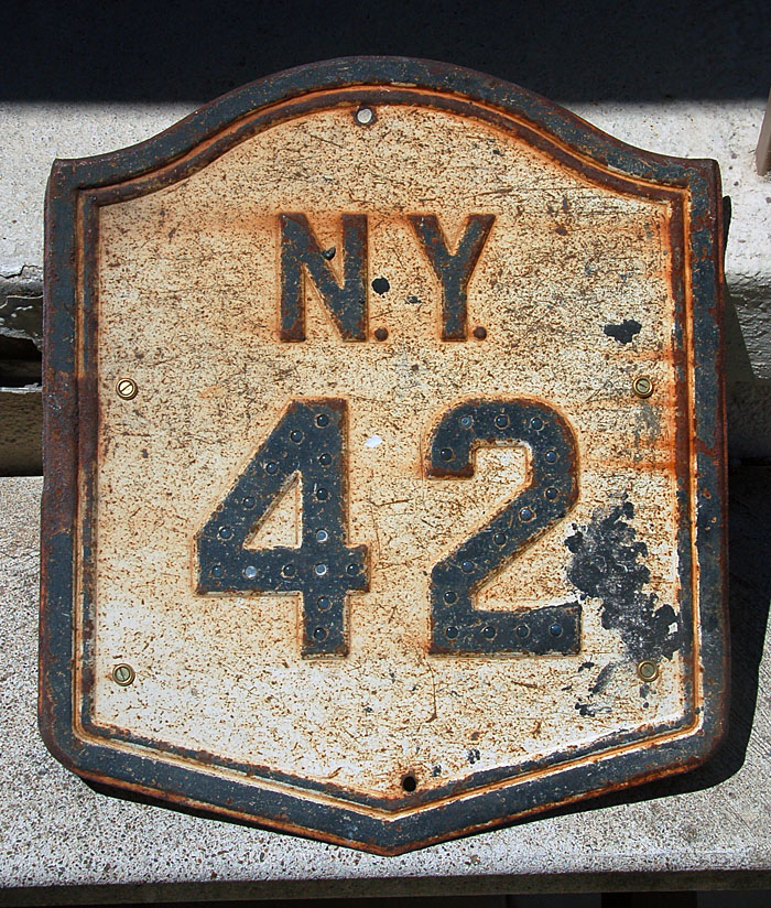 1930s highway marker.