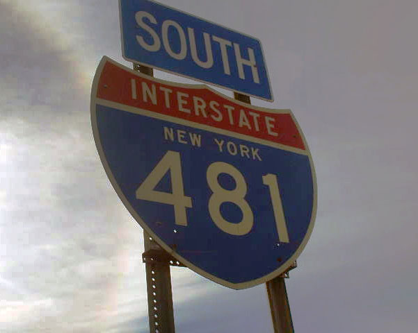 Interstate 481 southbound between New York 298 and Interstate 90.