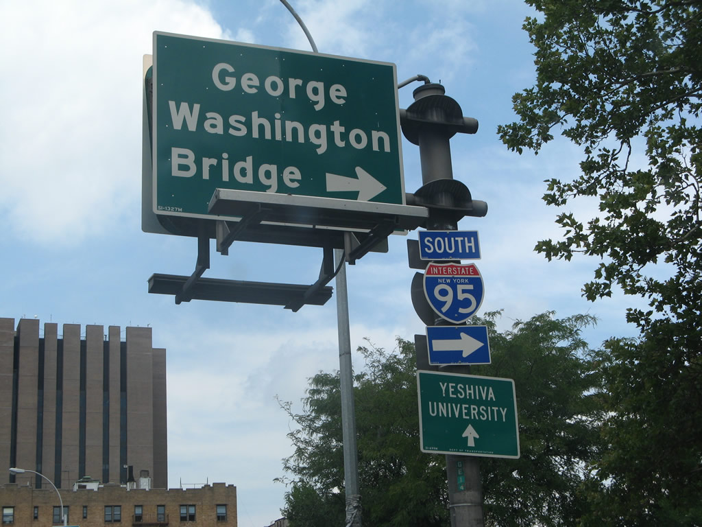 Amsterdam Avenue at West 181st Street (McNally Plaza) near Washington Bridge.