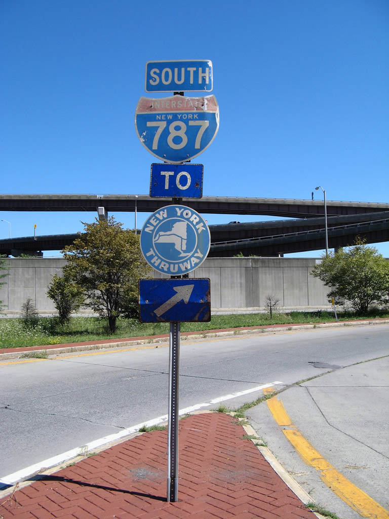Downtown Albany along frontage road.