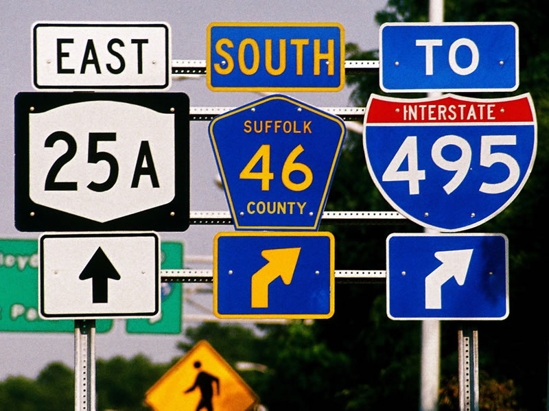 Eastbound New York 25A in Wading River, approximately 1/8th mile west of Suffolk County 46 (William Floyd Parkway).