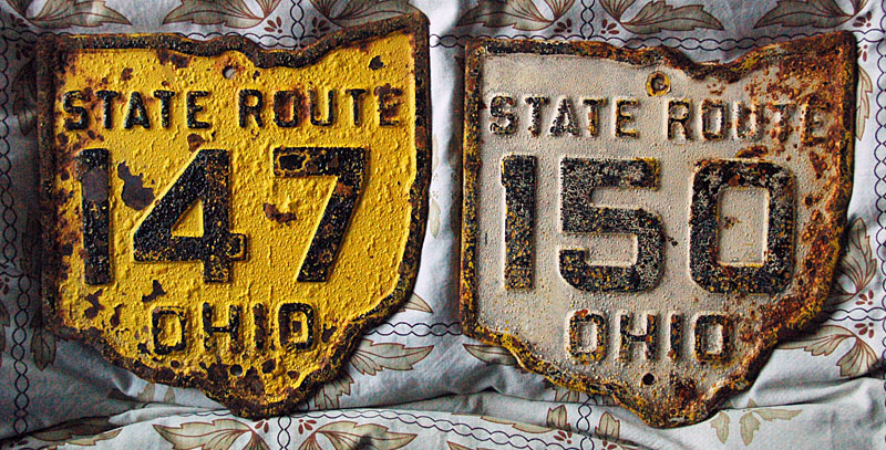 1920s highway marker.