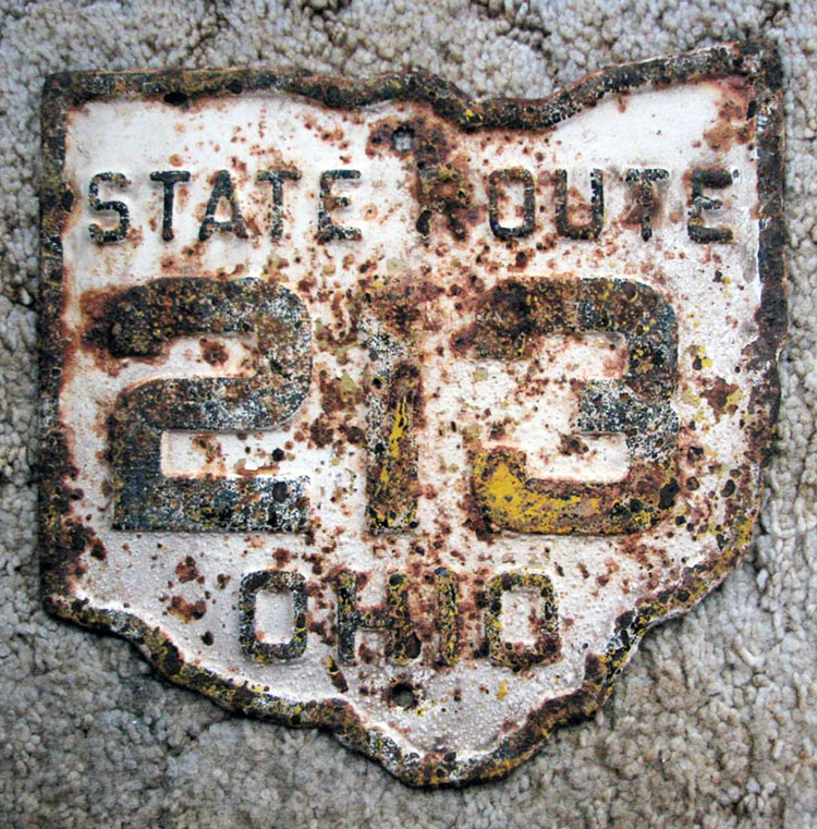 1920s highway marker.