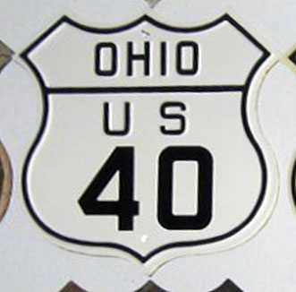 1920s highway marker.