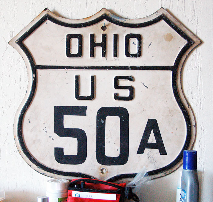 1940s highway marker.