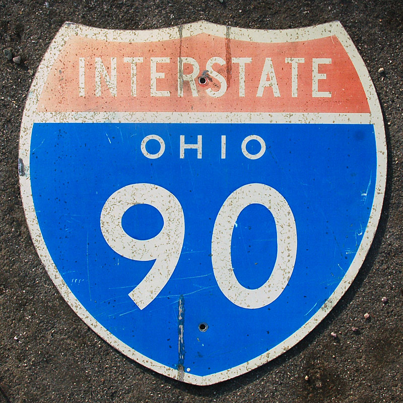 This shield was installed in the 1960s, possibly 1968. Ohio stopped using state-named shields very early.