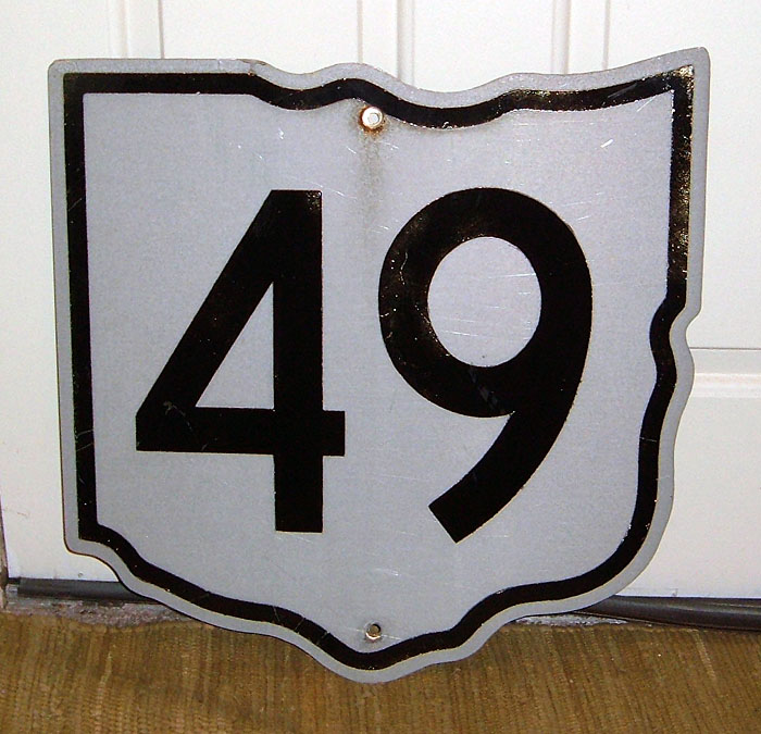 1960s highway marker.