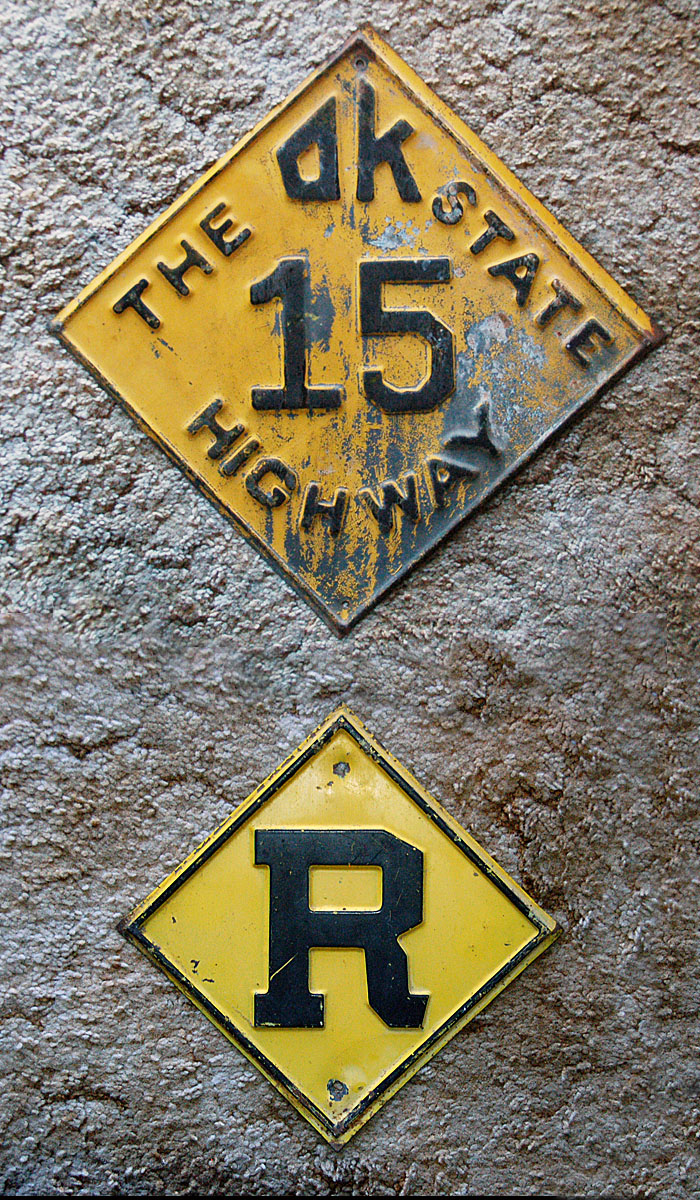 1920s highway marker.