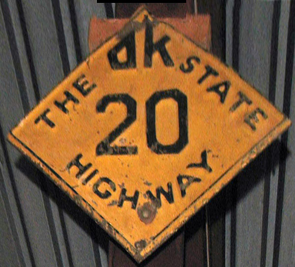 1920s highway marker.