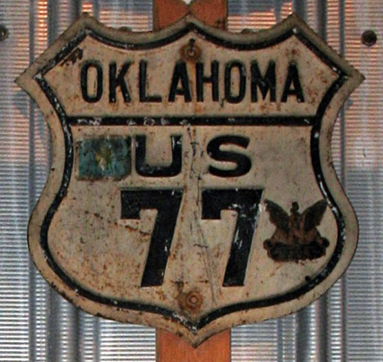 1920s highway marker.