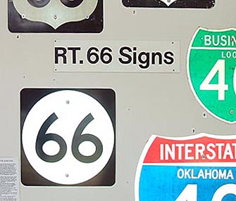 State highway 66 marker, after US-66 was decommissioned in 1985.