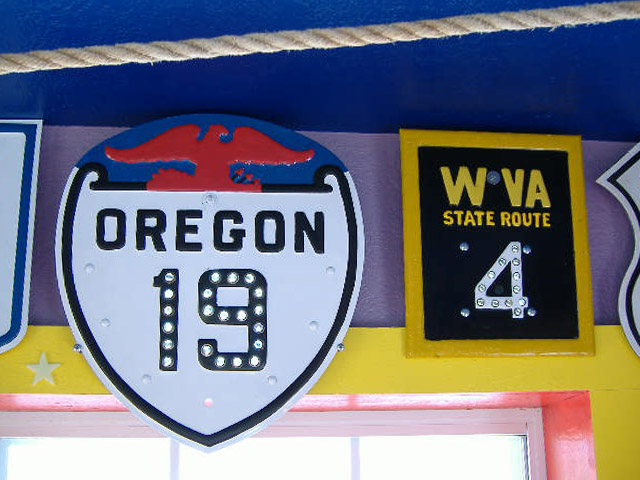 1930s highway marker.