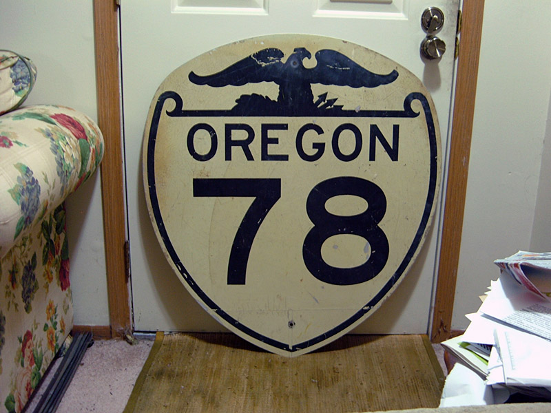 1960s highway marker.