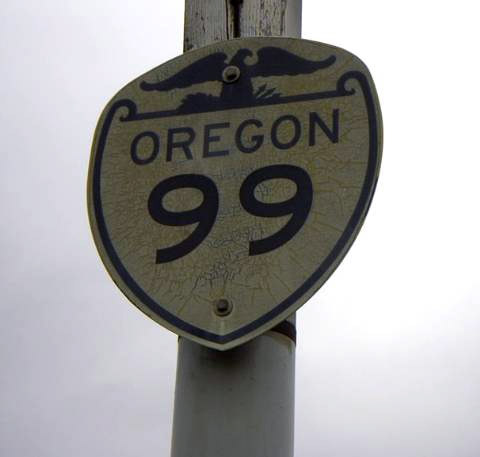 Downtown Roseburg; gone by March 2005.