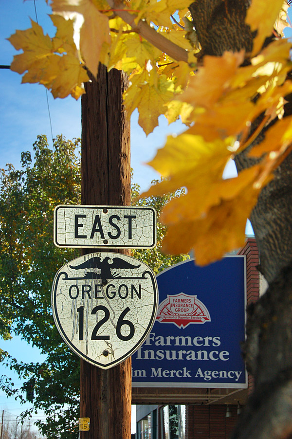 1960s highway marker.